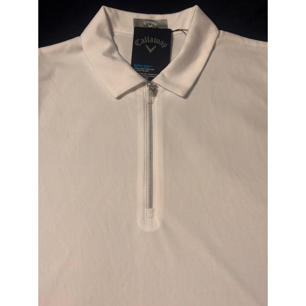 Callaway Opti-Dri Women’s Med Brilliant White Sleeveless Polo Shirt NWTs - Picture 2 of 5